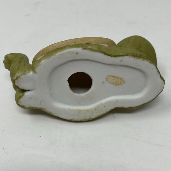 Vintage Ceramic Turtle Figurine Baby Turtle Riding On Back Laying Down Comfy - Picture 6 of 9